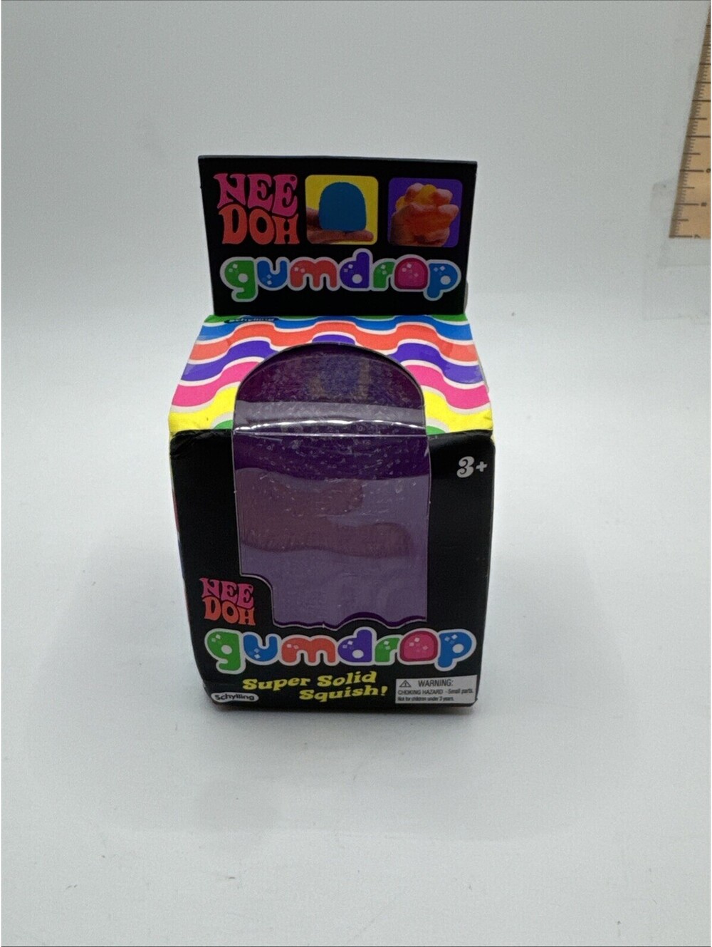Schylling NeeDoh Gumdrop Purple 2.5" Super Solid Squish Sensory Toy NEW SEALED